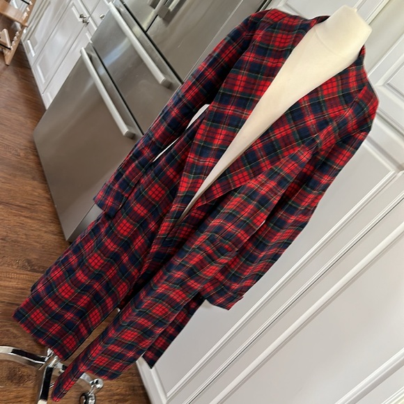 VINTAGE PENDLETON Authentic Macpherson Red Tartan Plaid Virgil Wool Robe - Picture 7 of 8